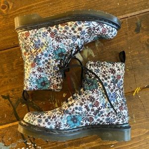 Dr. Martens black, blue, and purple boots size 9